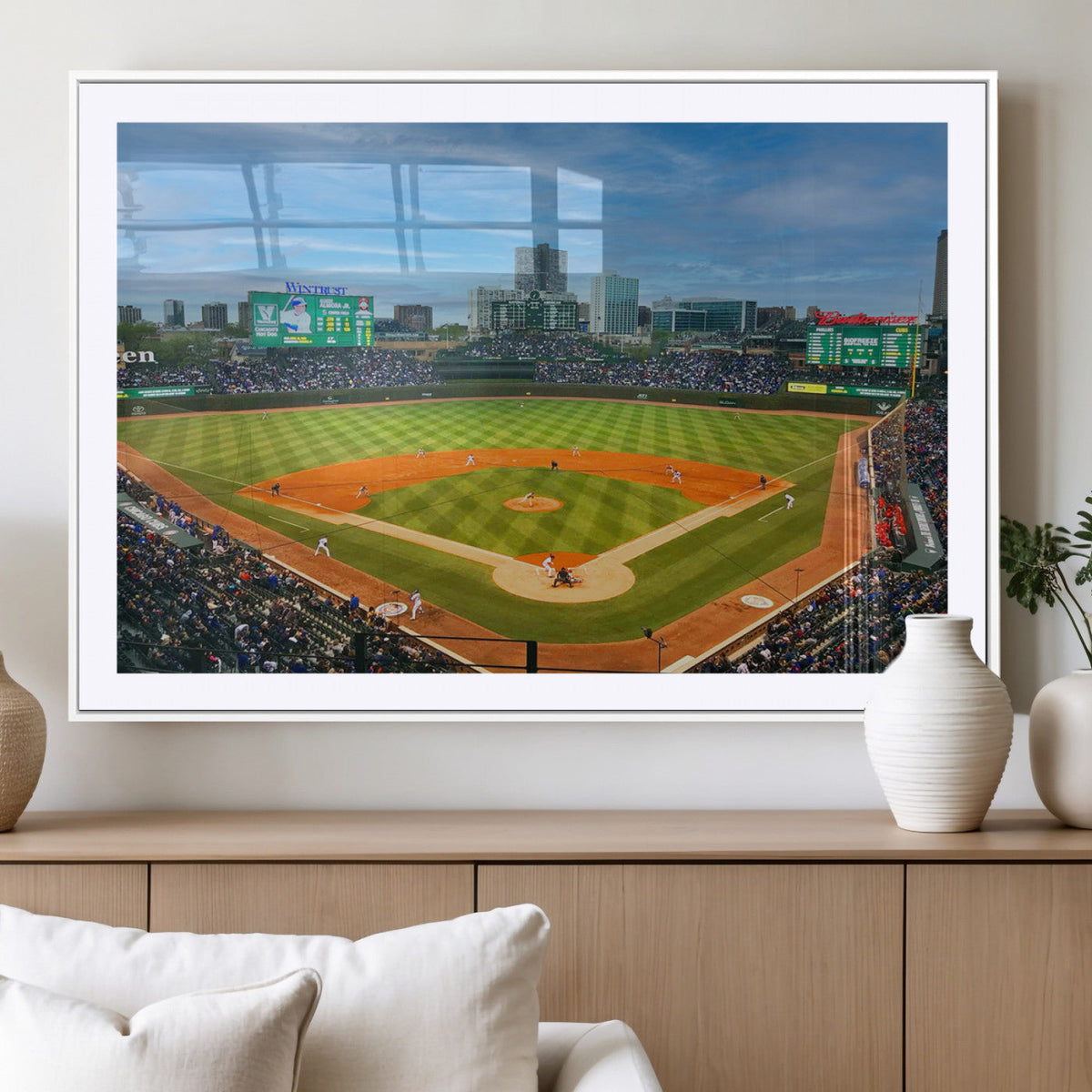 Wrigley Field Chicago Cubs Panoramic Canvas Print –