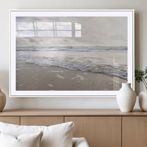 Ocean Waves Wall Art Canvas Print – Framed Coastal Shoreline