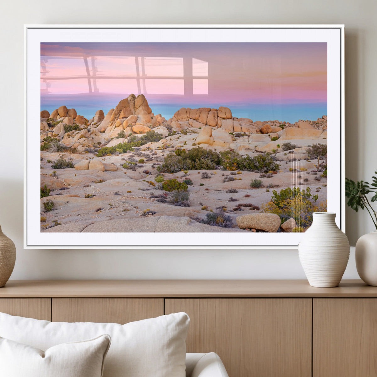 Vibrant Sunset Sky Wall Art Canvas Print – Framed Joshua