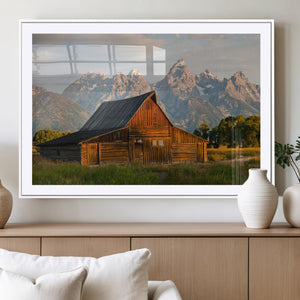 Rustic Barn Wall Art Canvas Print – Framed Grand Teton Park