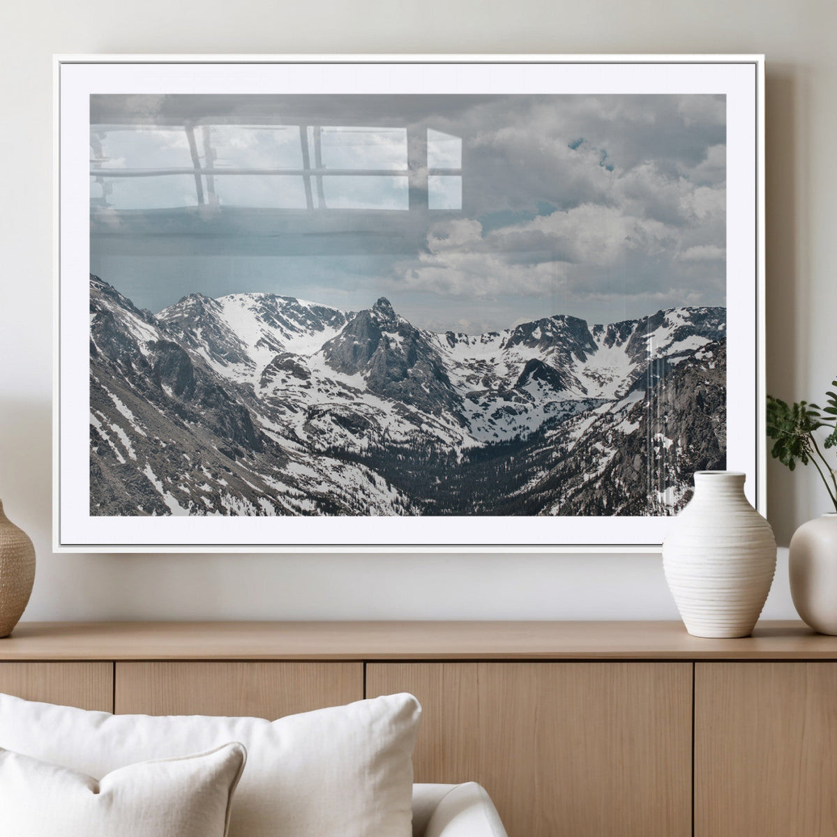 Snowy Peaks Wall Art Canvas Print – Alpine Wilderness