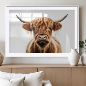 Scottish Highland Cow Canvas Print, Framed Highland Cow