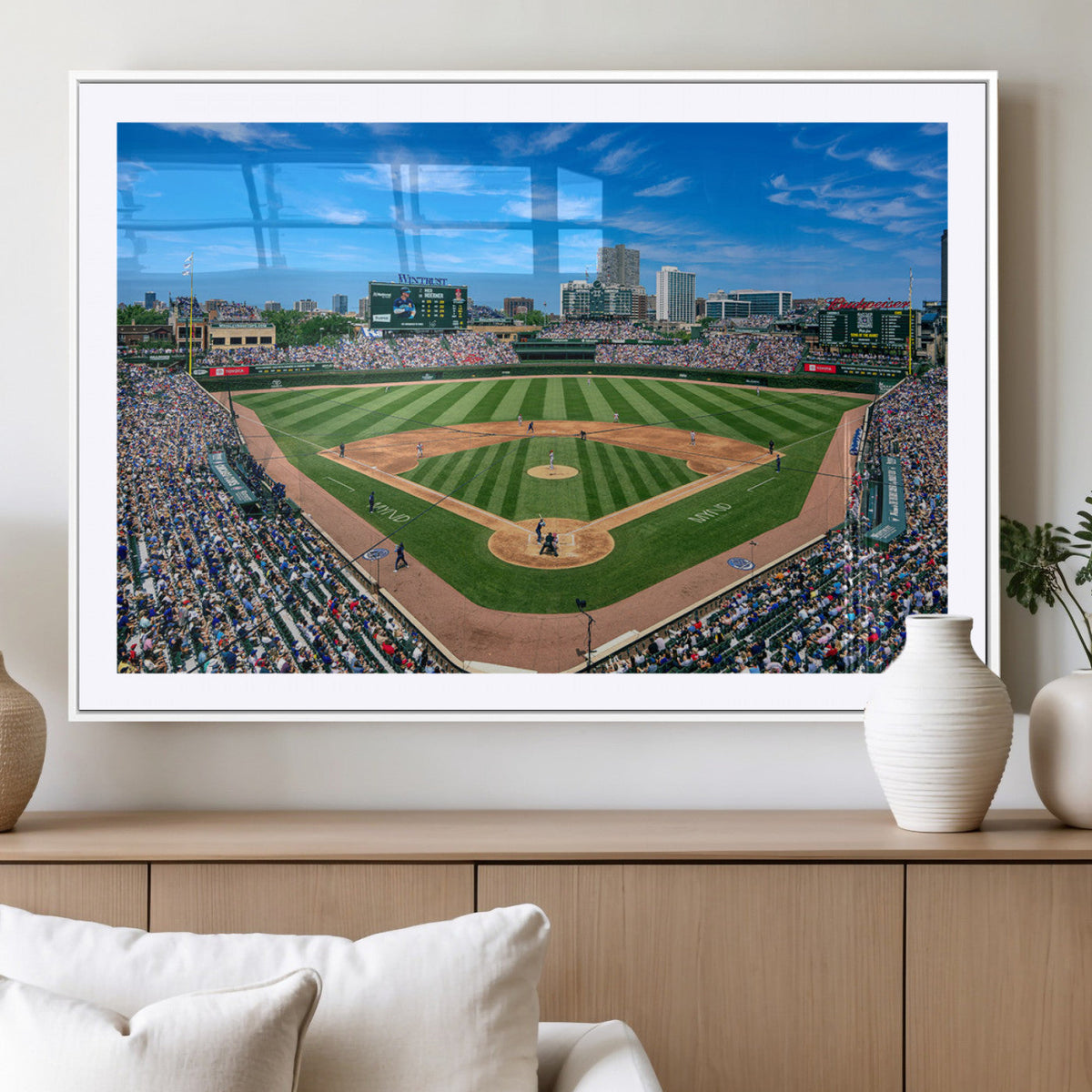 Wrigley Field Baseball Stadium Canvas Wall Art – Packed