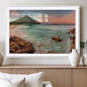 Coastal Landscape Wall Art Canvas Print – Rocky Shore and