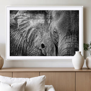Wild Old Elephant Wall Art Canvas Print