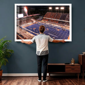 Boise State Stadium Large Wall Art Canvas Print for Living