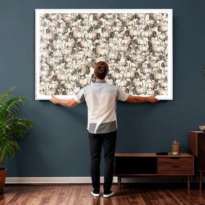 American Bison Canvas Print - Abstract Buffalo Wall Art
