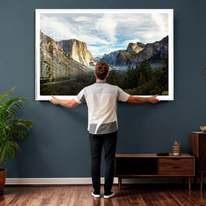 Yosemite Valley Mountain Wall Art Canvas Print, Granite