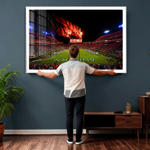 Auburn Stadium Wall Art Canvas Print, College Football Night
