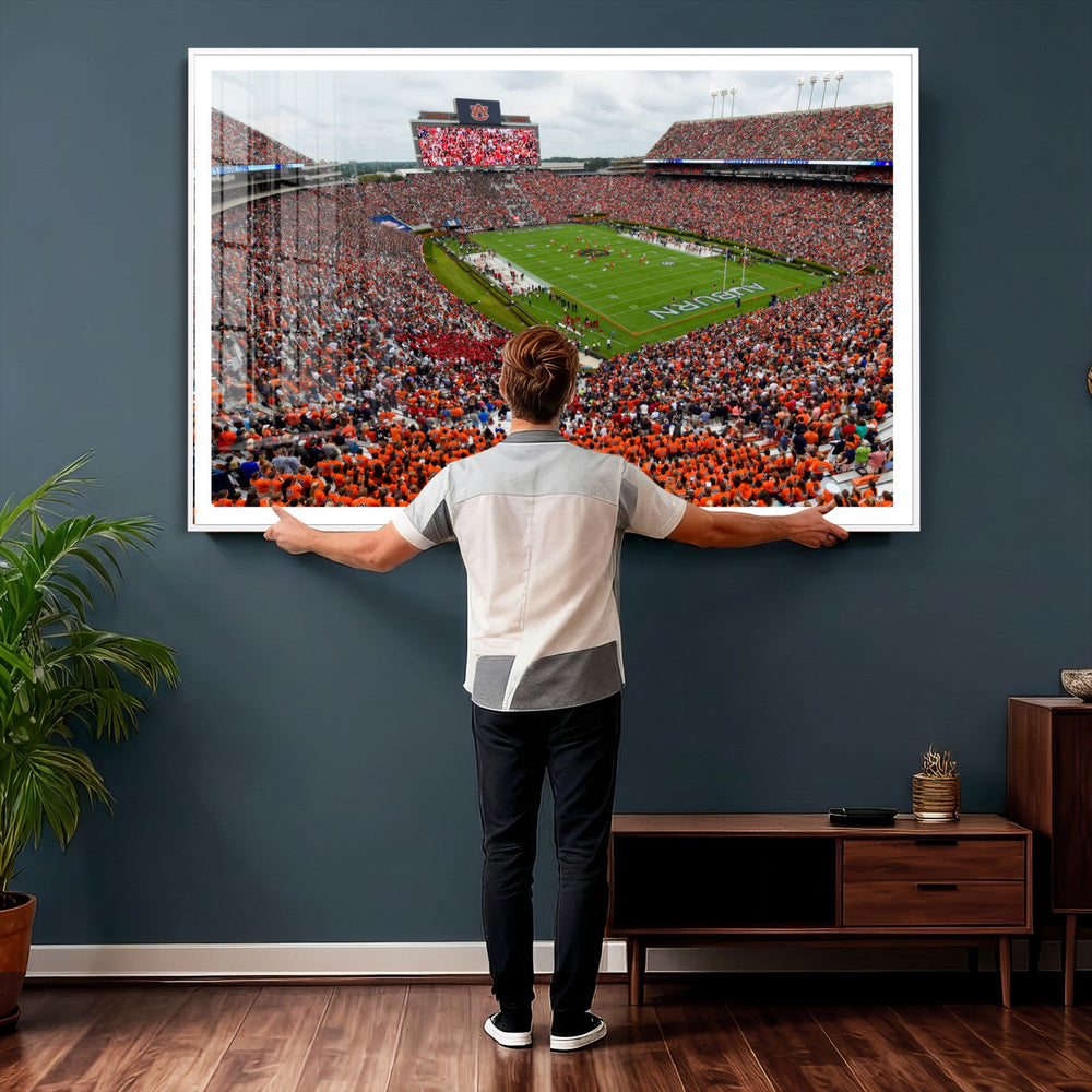 Auburn Stadium Wall Art Canvas Print, Jordan Hare Stadium