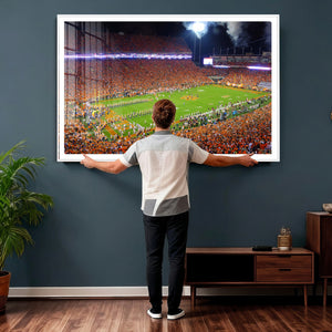 Clemson Football Stadium Wall Art Canvas Print, College