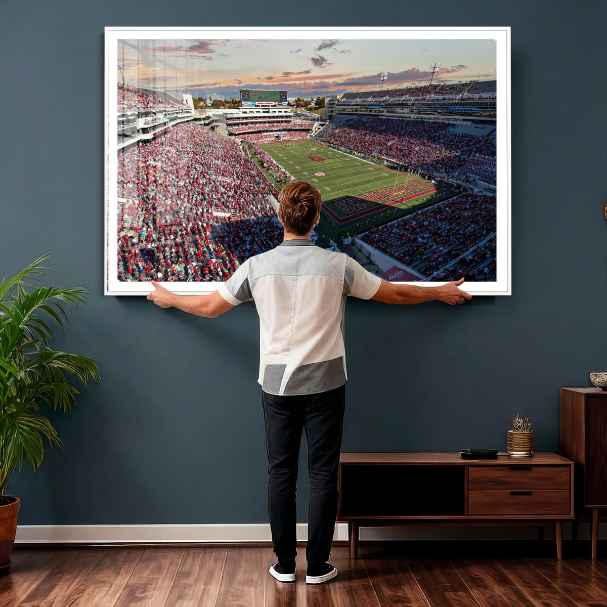 Donald W. Reynolds Razorback Stadium Wall Art Canvas Print –