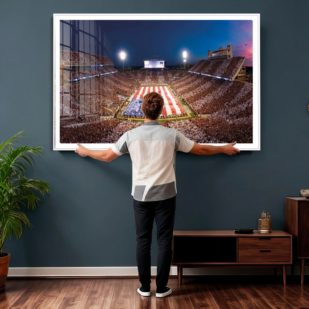 Oklahoma Memorial Stadium Wall Art Canvas Print – Oklahoma