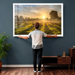 Sheep Wall Art Canvas Print – Rural Farm Animal Artwork