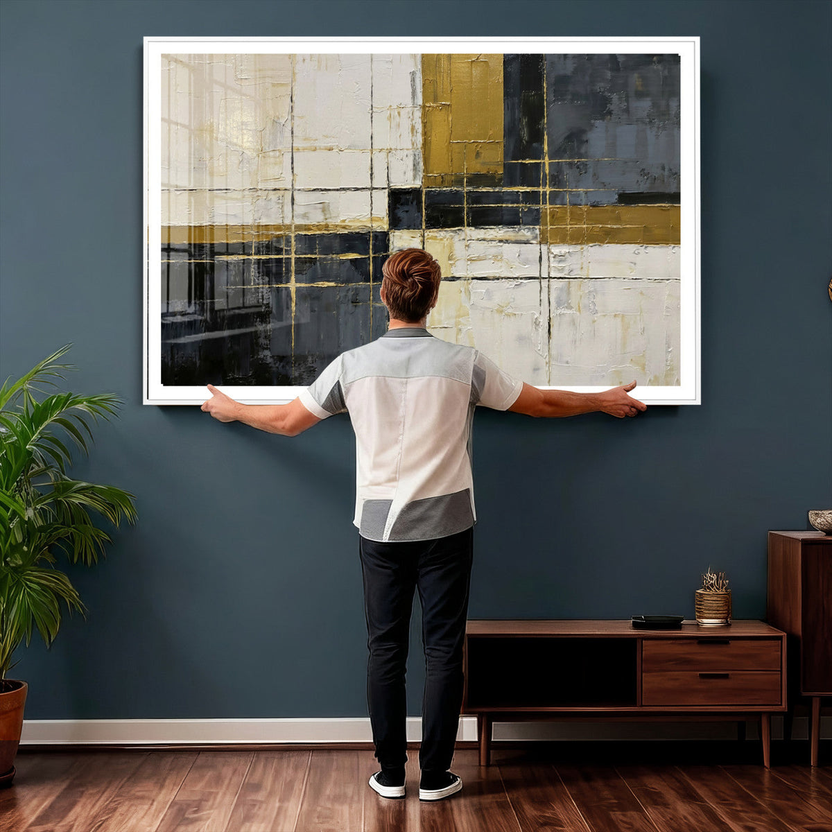 Geometric Abstract Wall Art Canvas Print