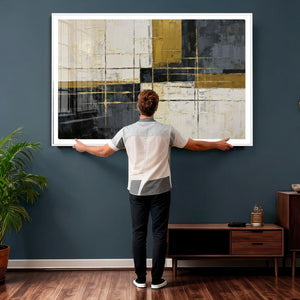 Geometric Abstract Wall Art Canvas Print
