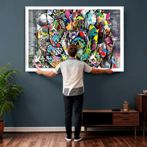 Abstract Graffiti Collage Street Art Wall Art Canvas Print