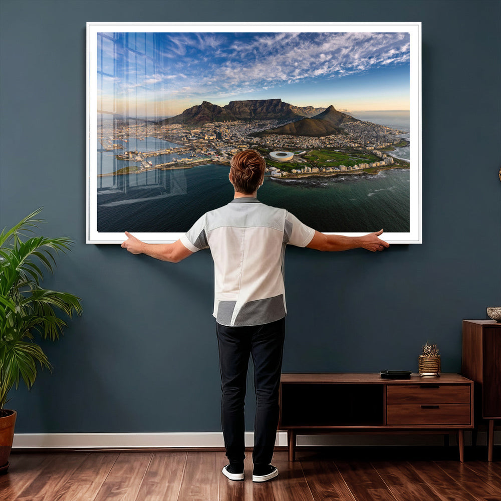 Cape Town Wall Art Canvas Print – Table Mountain Coastal