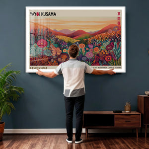 Yayoi Kusama Colorful Landscape Wall Art Canvas Print –