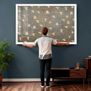 Abstract Birds Wall Art Canvas Print