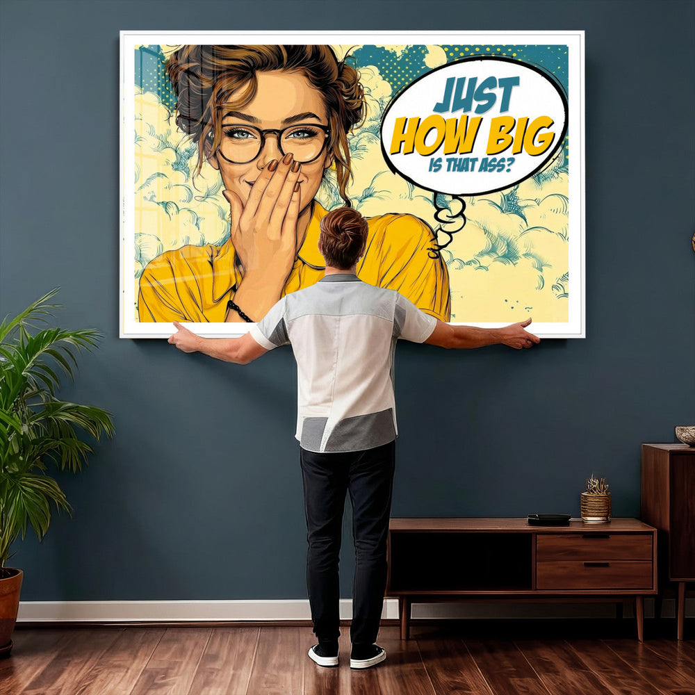 Pop Art Print Bathroom Sign Wall Art Canvas Print — Funny