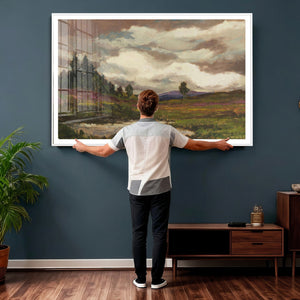 Gustav Macoun Heathland Canvas Print, Czech Landscape Oil