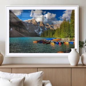 Moraine Lake 3-Panel Wall Art, Majestic Mountain and Lake