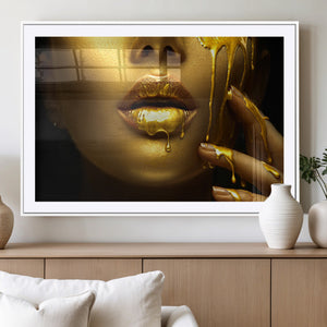 Gold and Women Wall Art Canvas Print