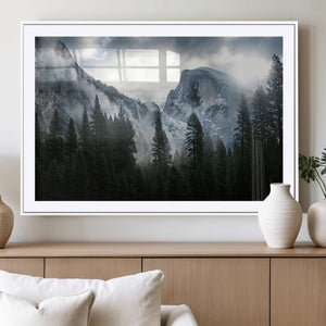 Yosemite National Park El Capitan Foggy Mountain Wall Art |