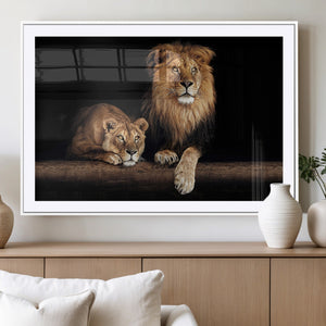 Lion Canvas Wall Art – Majestic Animal Print Artwork for