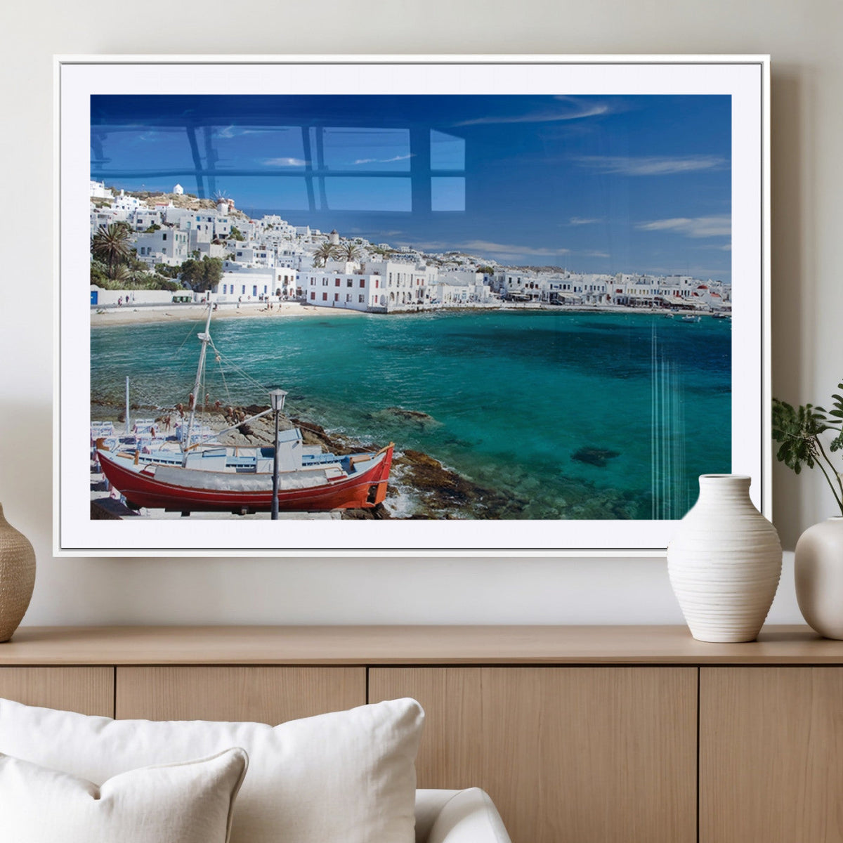 Santorini Wall Art Canvas Print