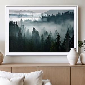 Captivating Misty Forest Wall Art Canvas, Premium Canvas