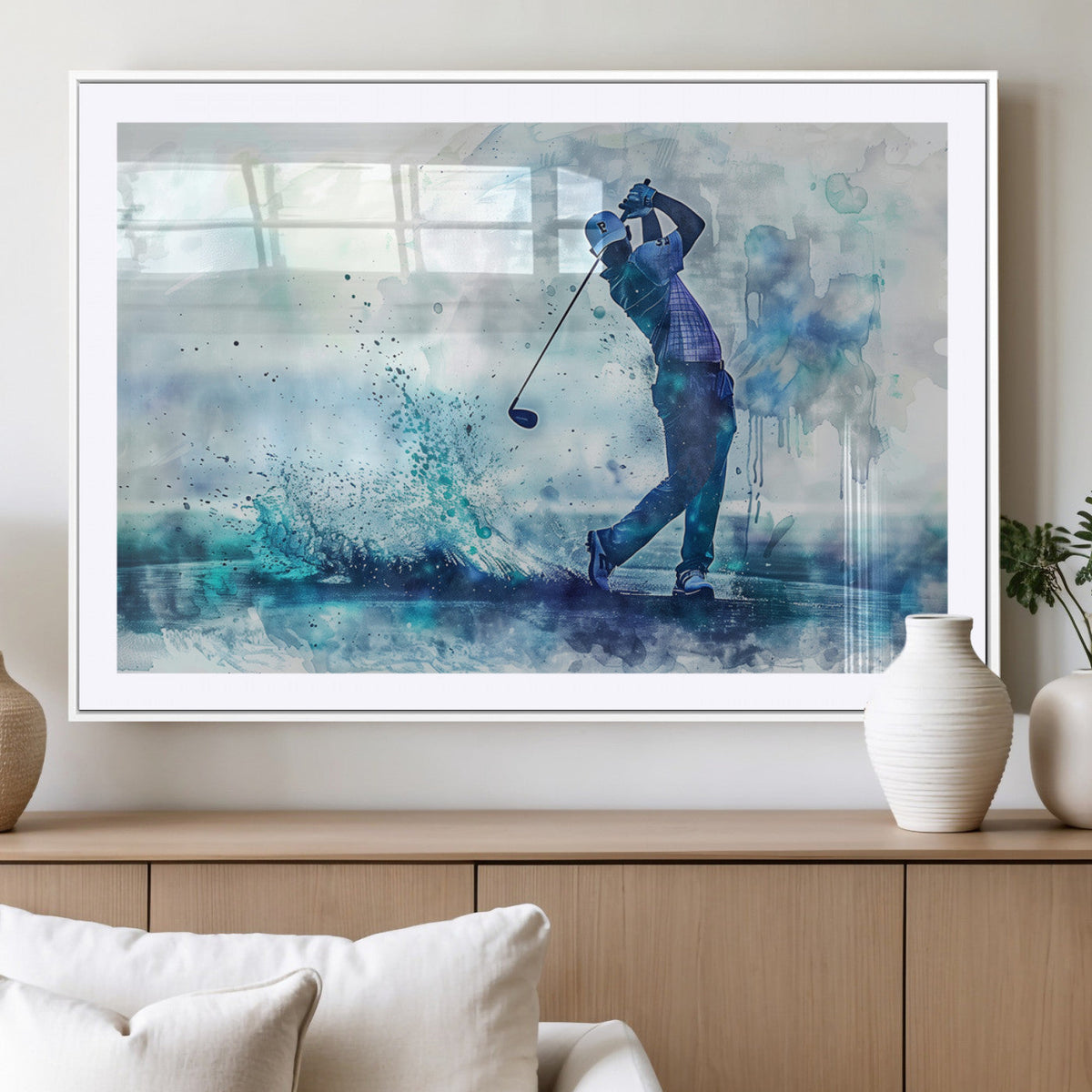 Golf Swing Wall Art Canvas Print - Sports-Inspired