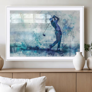 Golf Swing Wall Art Canvas Print - Sports-Inspired