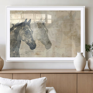 Abstract Horse Canvas Print | Modern Farmhouse Wall Art |