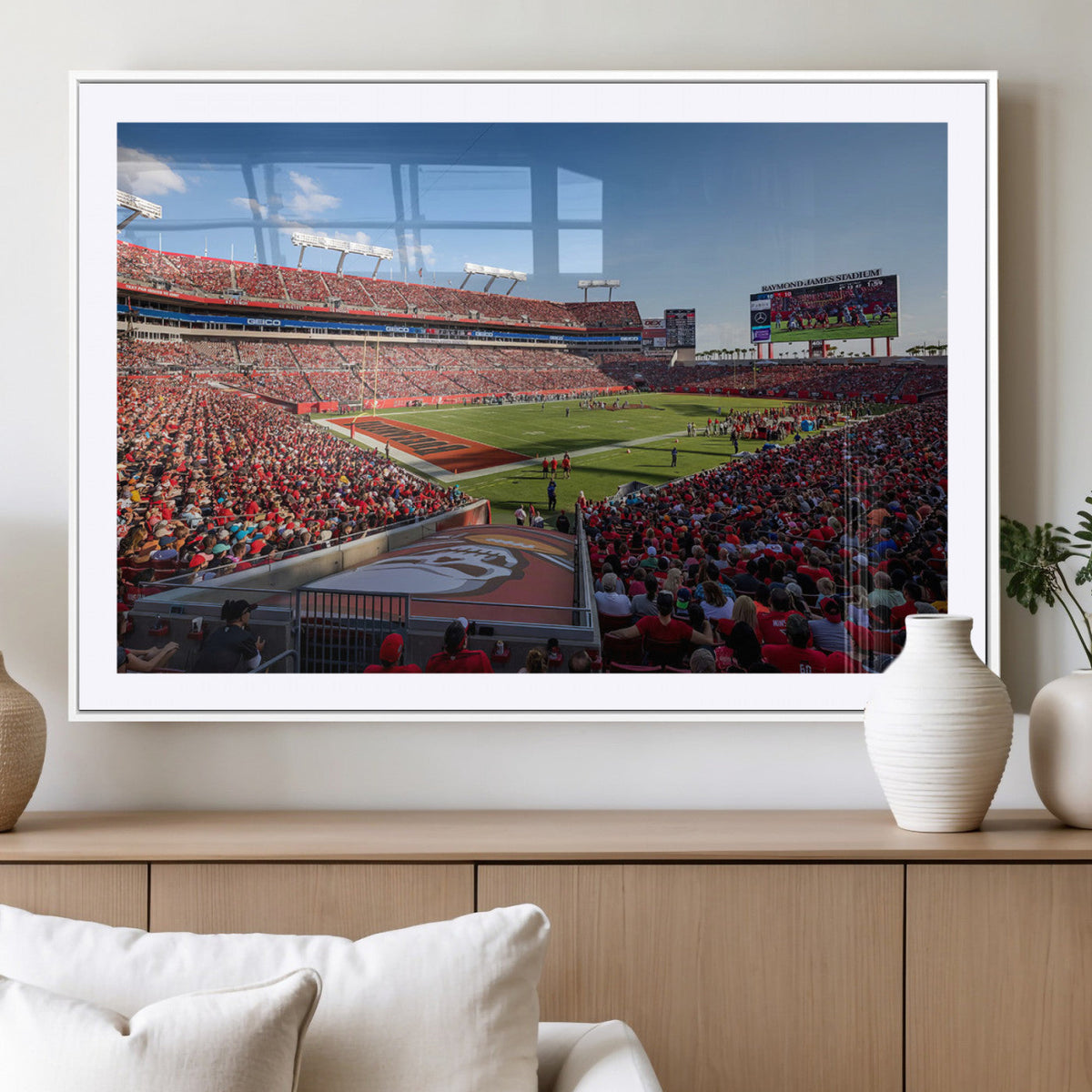 Florida Tampa Raymond James Stadium Wall Art Canvas Print -