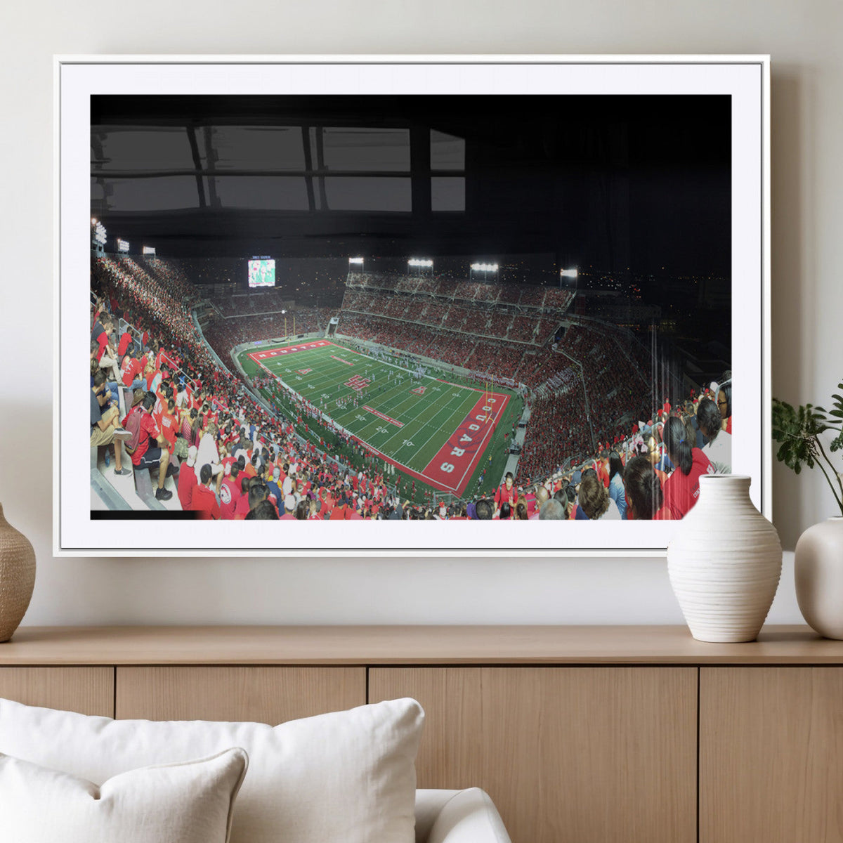 Houston Cougars Football Team Print - Houston TDECU Stadium