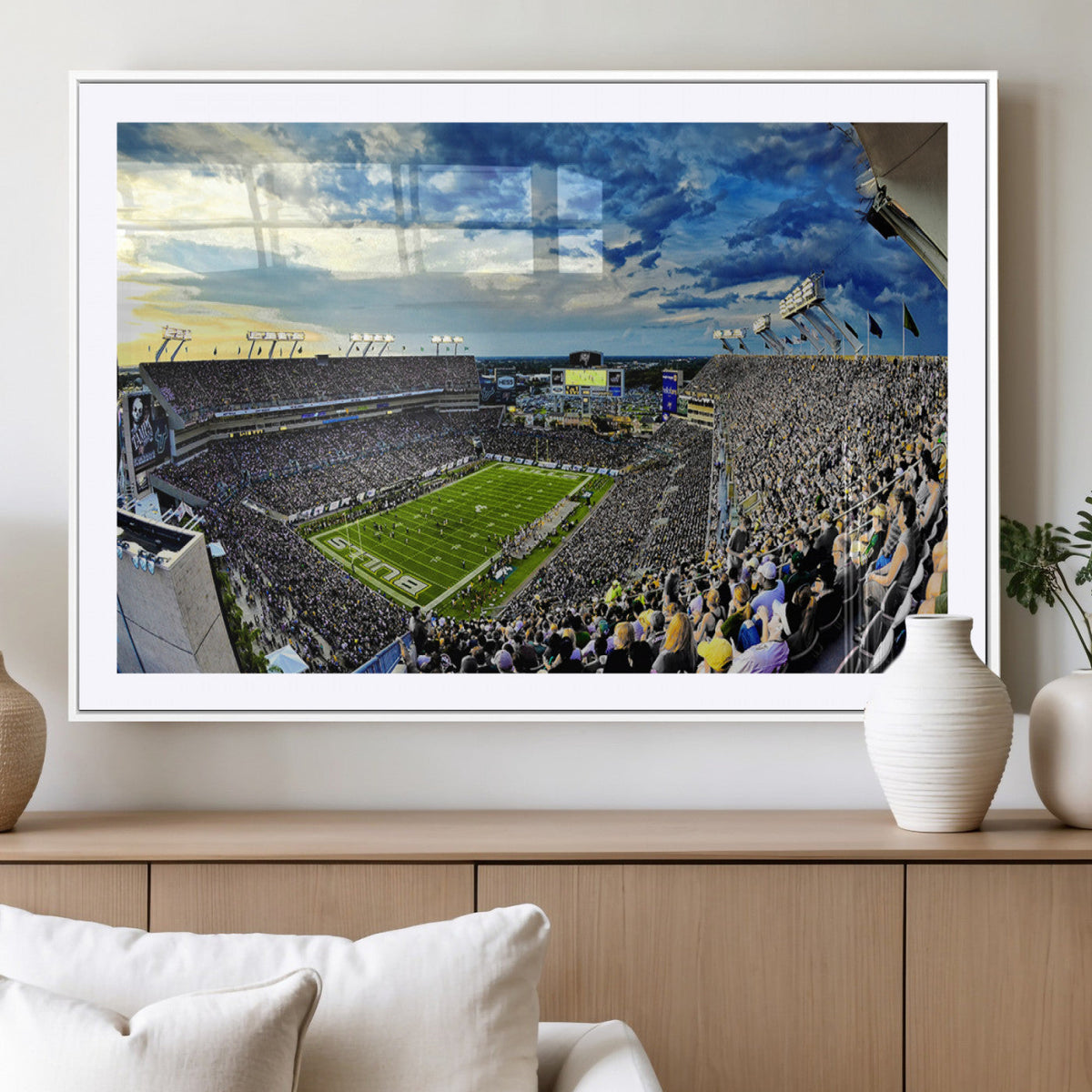 Framed USF Bulls Football Team Print - Tampa Raymond James