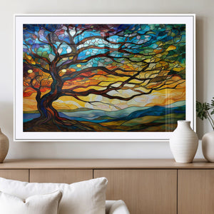 Mosaic Tree Wall Art | Ready to Hang Stained Glass Style