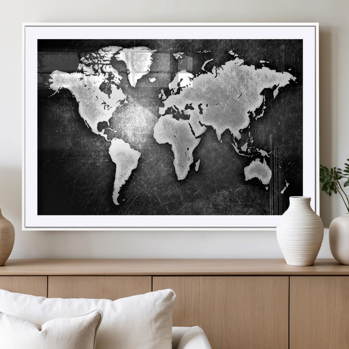 World Map Wall Art Canvas Print – Framed Wall Art for