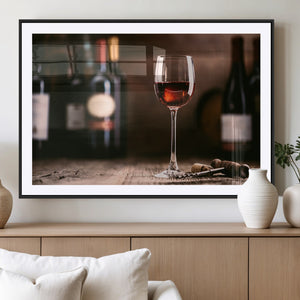 Red Wine and Bottle Canvas Print
