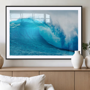 Big Ocean Surfing Wave Wall Art Canvas Print