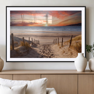 Sunset on the Sea Wall Art Canvas Print