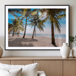 Palm Beach Tropical Island Wall Art Canvas Print