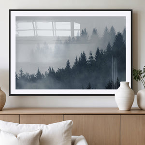 Foggy Pine Forest Wall Art Canvas Print