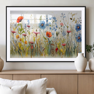 Colorful Wildflower Canvas Wall Art - Vibrant Floral