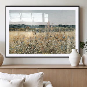 Wildflower Field Wall Art Canvas | Nature-Inspired Landscape