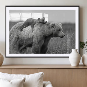Bear and Cub Wall Art Canvas | 399 Bear Cub