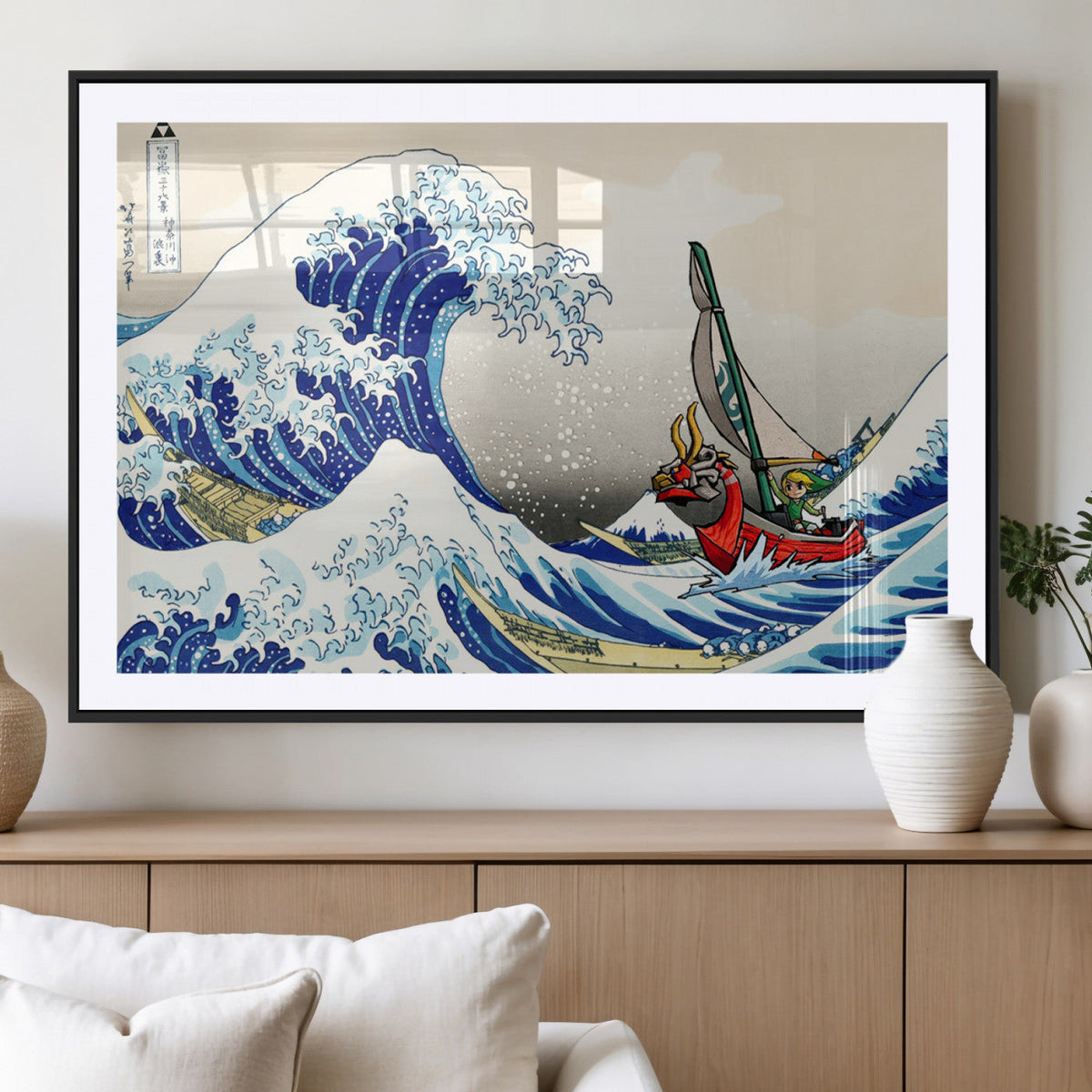 Katsushika Hokusai Kanagawa Giant Wave Wall Art Canvas Print