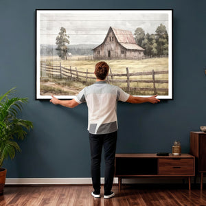 Rustic Farmhouse Barn Wall Art | 3-Panel Framed Gallery Wrap